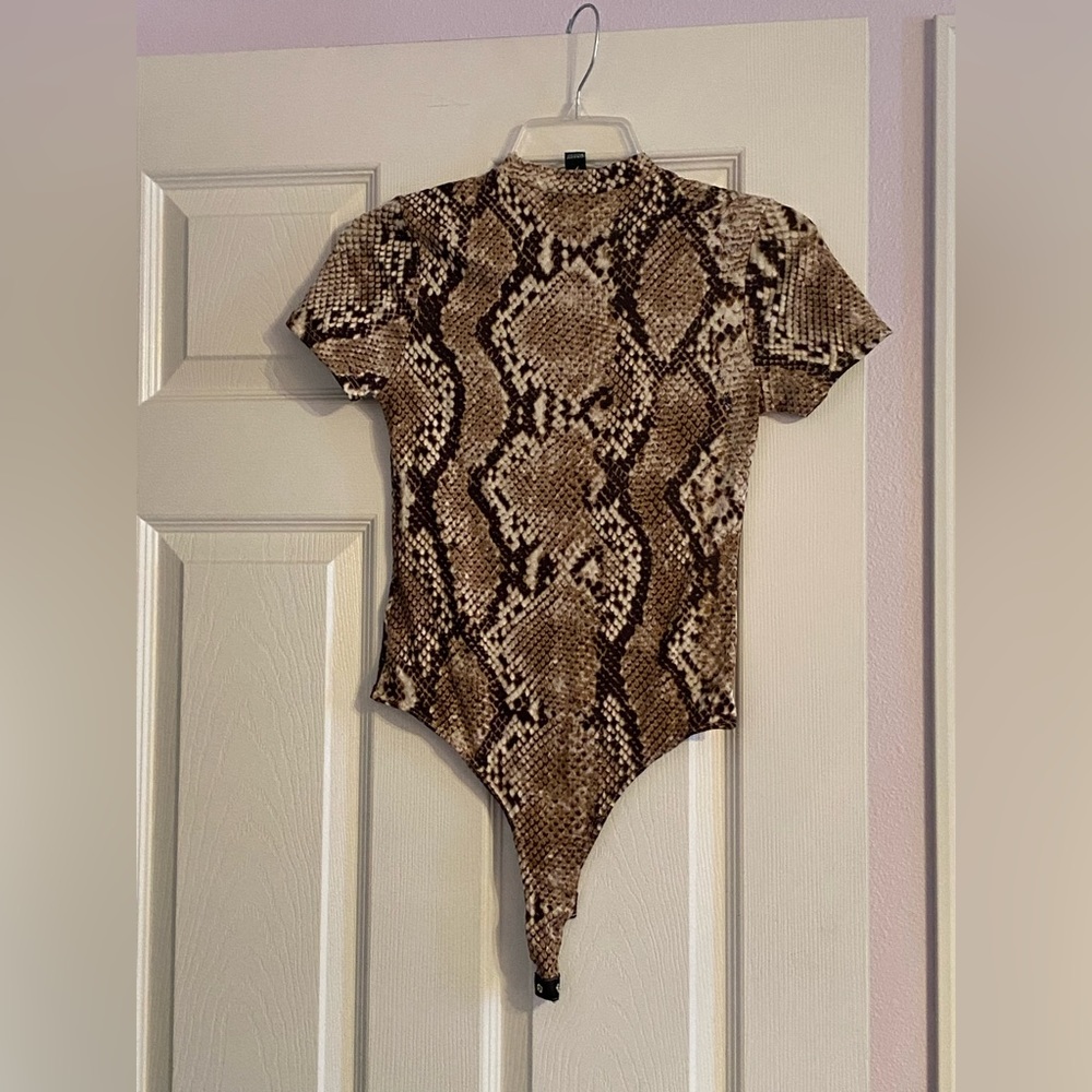 Brown and snake print body suit - Brand new!!